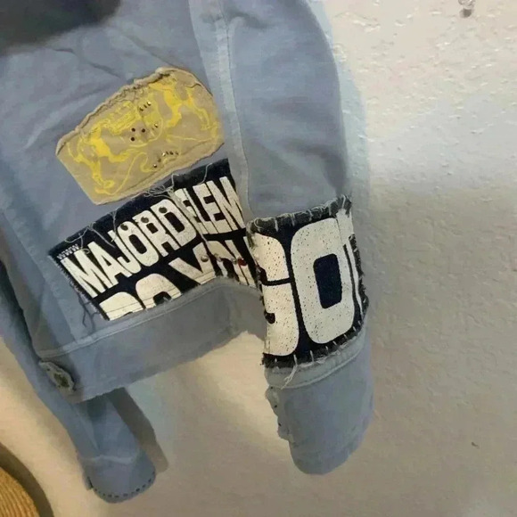 Major de lema Womens Blue Jacket soft button down collared with long sleeves M - Picture 14 of 16